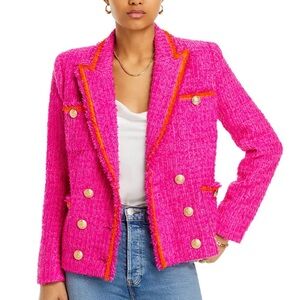 L'AGENCE Pink Blazer with Orange Accents